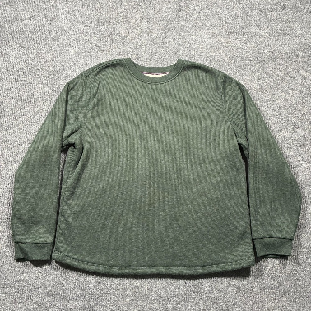 BC Clothing Co Heritage Mens Pullover Sweater 2XL Green Sherpa Lined Crew Neck